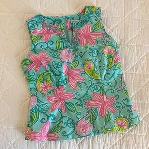 Lilly Pulitzer Pink and Green Swirl Top